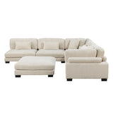Traverse Beige Corduroy 6-Piece Modular Sectional with Ottoman from Homelegance - Luna Furniture