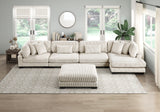 Traverse Beige Corduroy Ottoman from Homelegance - Luna Furniture