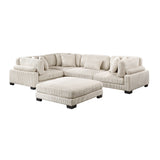 8555BE*3CRACOT (5)5-Piece Modular Sectional with Ottoman from Homelegance - Luna Furniture