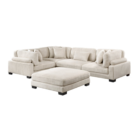 8555BE*3CRACOT (5)5-Piece Modular Sectional with Ottoman from Homelegance - Luna Furniture