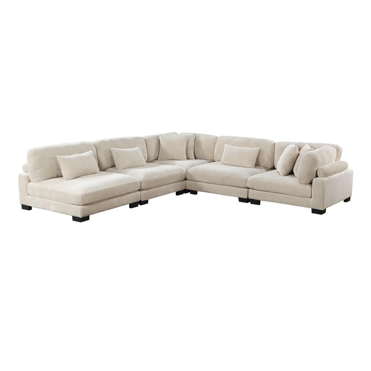 Traverse Beige Corduroy 5-Piece Modular Sectional from Homelegance - Luna Furniture