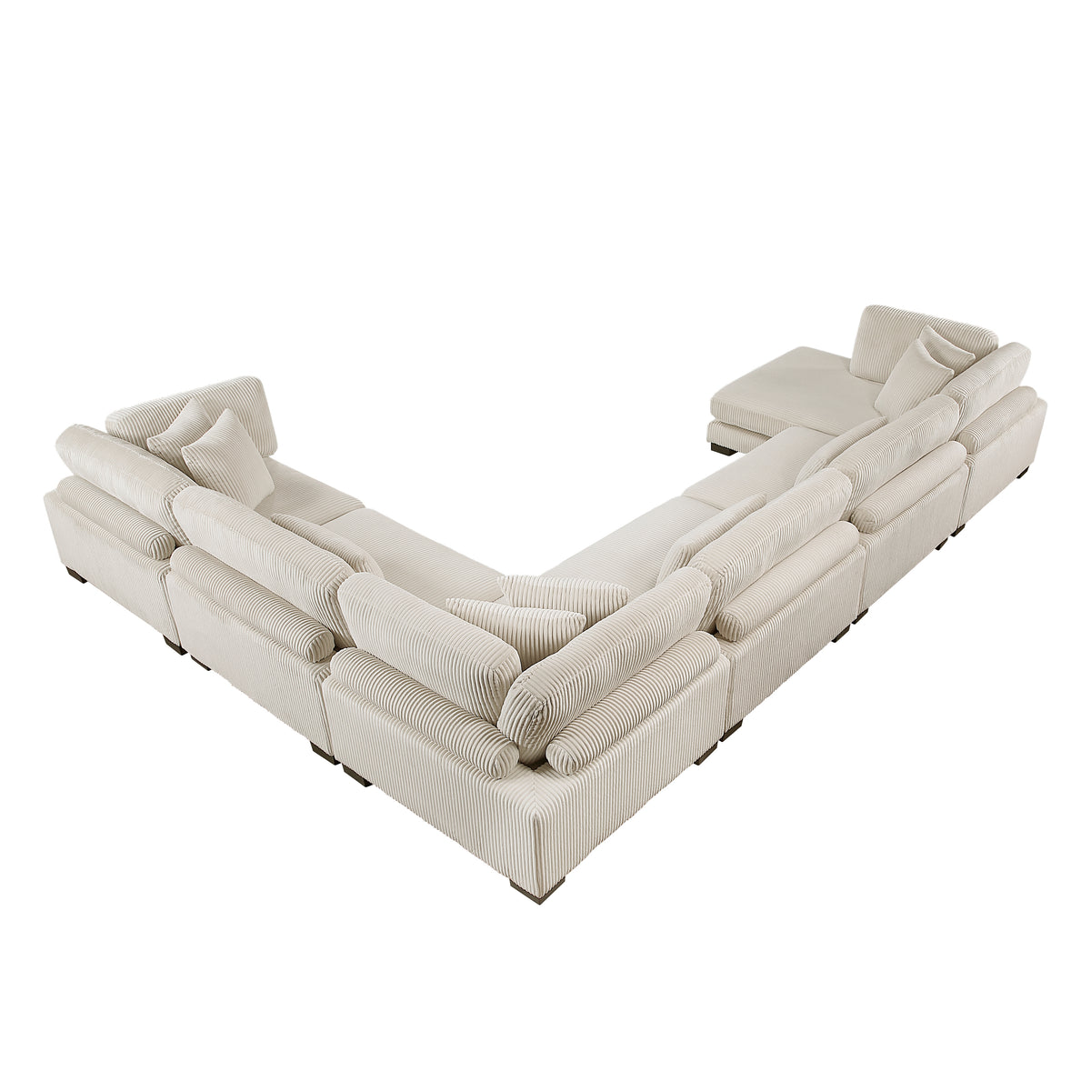 Traverse Beige 4-Piece Modular Sectional with Reversible Chaise