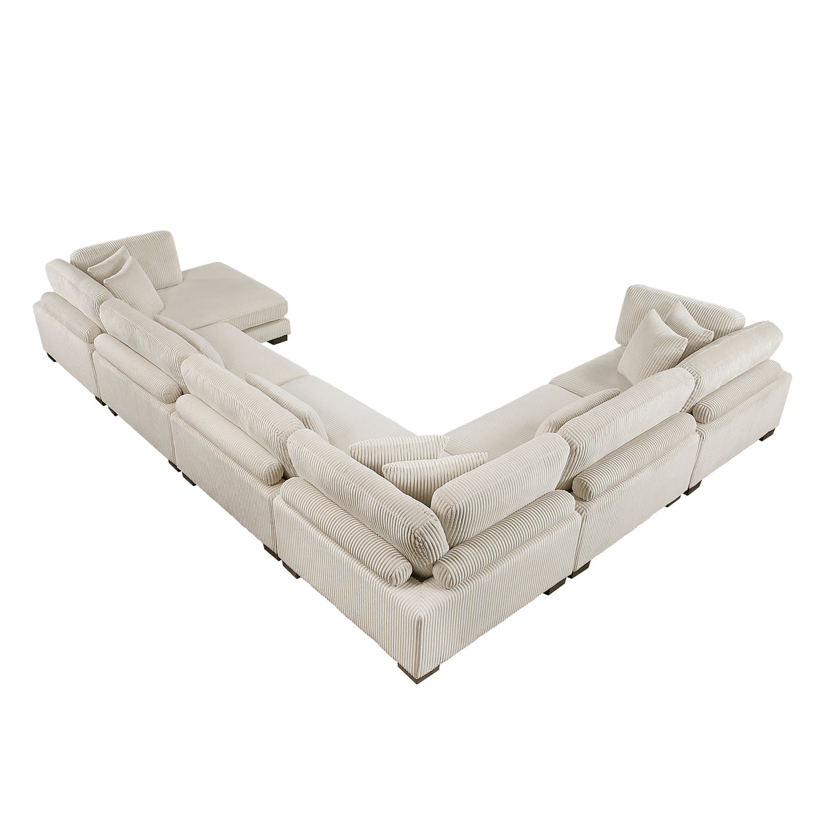 Traverse Beige 4-Piece Modular Sectional with Reversible Chaise