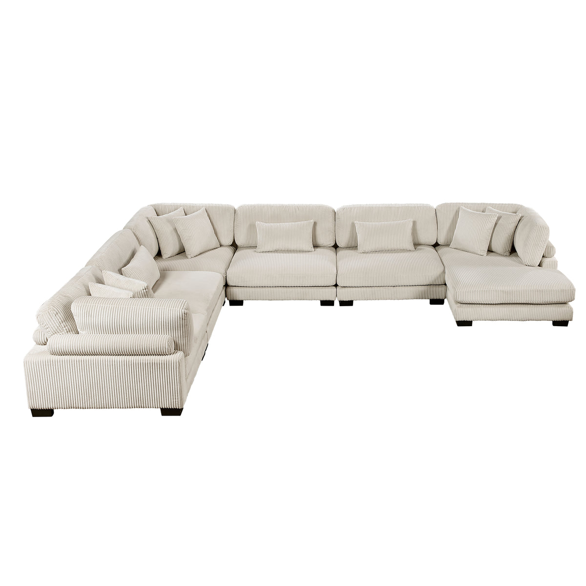 Traverse Beige 4-Piece Modular Sectional with Reversible Chaise