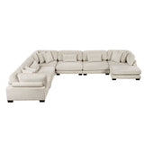 Traverse Beige 4-Piece Modular Sectional with Reversible Chaise
