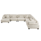 Traverse Beige 4-Piece Modular Sectional with Reversible Chaise