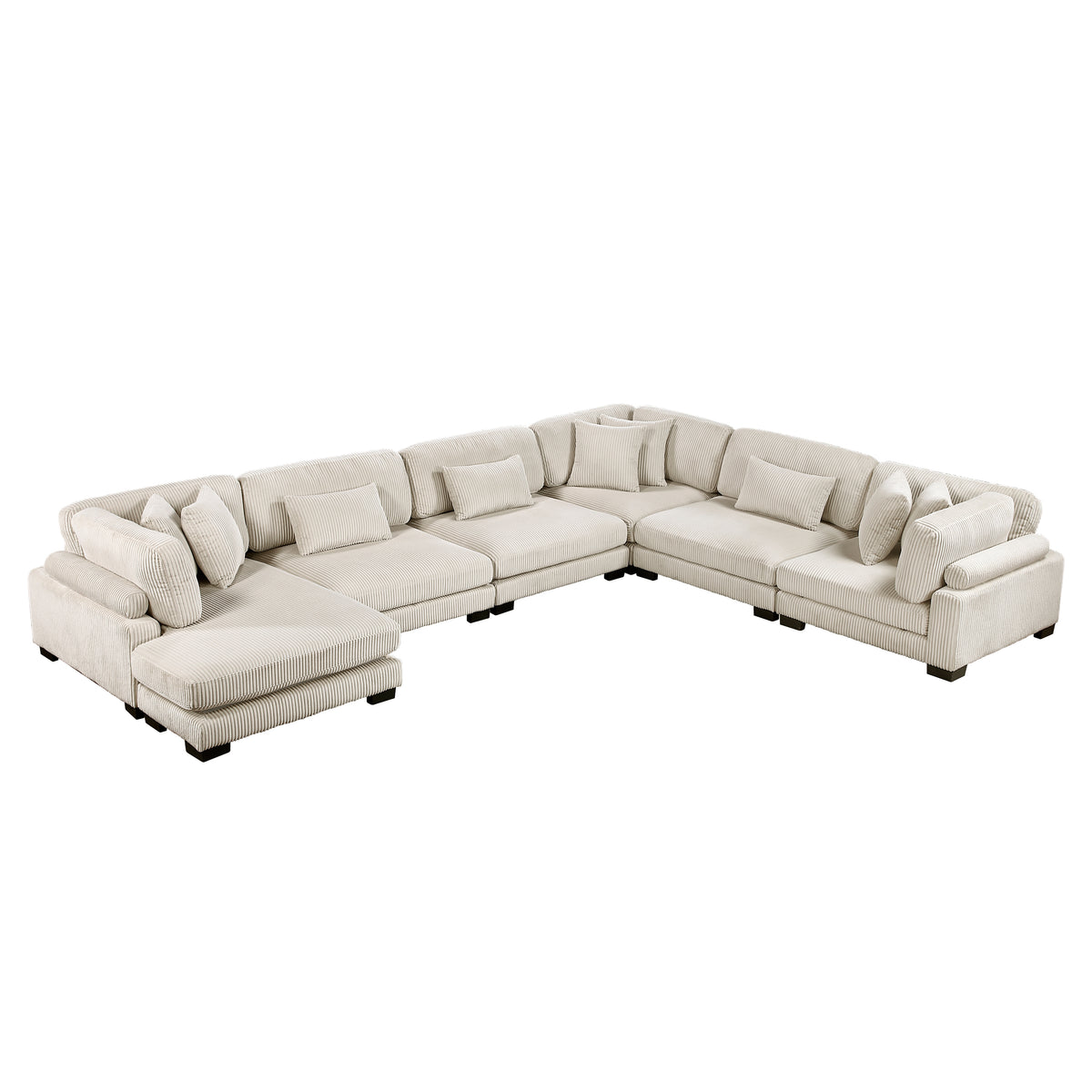 Traverse Beige 4-Piece Modular Sectional with Reversible Chaise