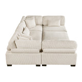Traverse Beige Corduroy 6-Piece Modular Sectional with Ottoman from Homelegance - Luna Furniture