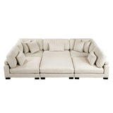 Traverse Beige Corduroy 6-Piece Modular Sectional with Ottoman from Homelegance - Luna Furniture