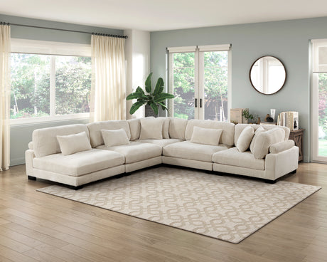Traverse Beige Corduroy 5-Piece Modular Sectional from Homelegance - Luna Furniture