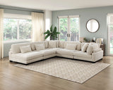 Traverse Beige Corduroy Corner Seat from Homelegance - Luna Furniture