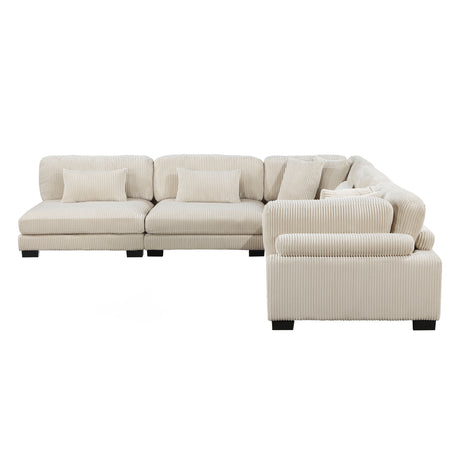 Traverse Beige Corduroy 5-Piece Modular Sectional from Homelegance - Luna Furniture