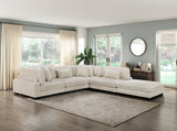 Traverse Beige 4-Piece Corduroy Modular Sectional with Ottoman from Homelegance - Luna Furniture
