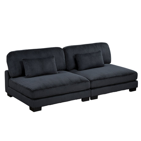 8555BK*2AC1CROT (4)4-Piece Modular Sectional with Ottoman from Homelegance - Luna Furniture