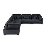 Traverse Black 6-Piece Modular Sectional with Reversible Chaise from Homelegance - Luna Furniture