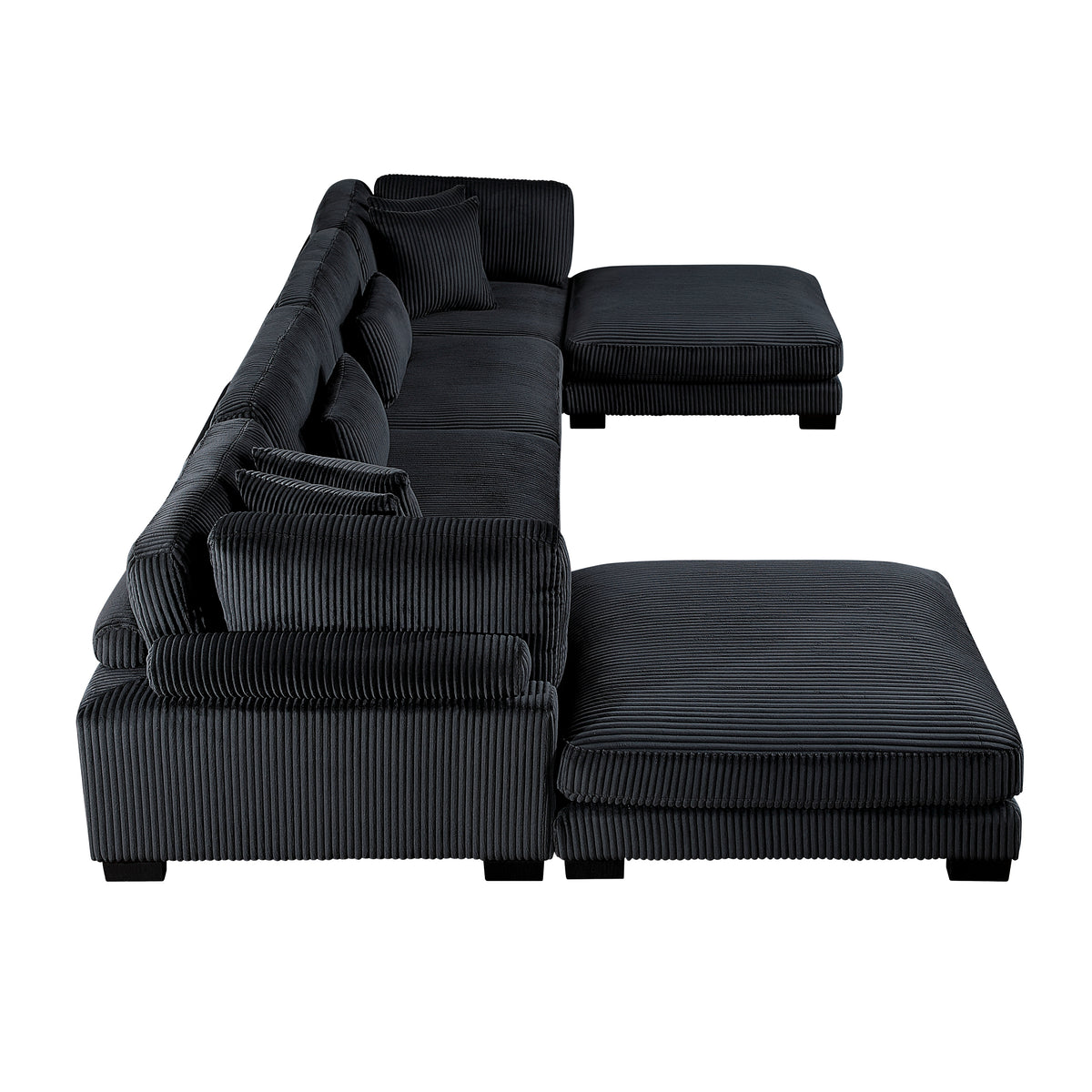 Traverse Black 6-Piece Modular Sectional with Reversible Chaise from Homelegance - Luna Furniture