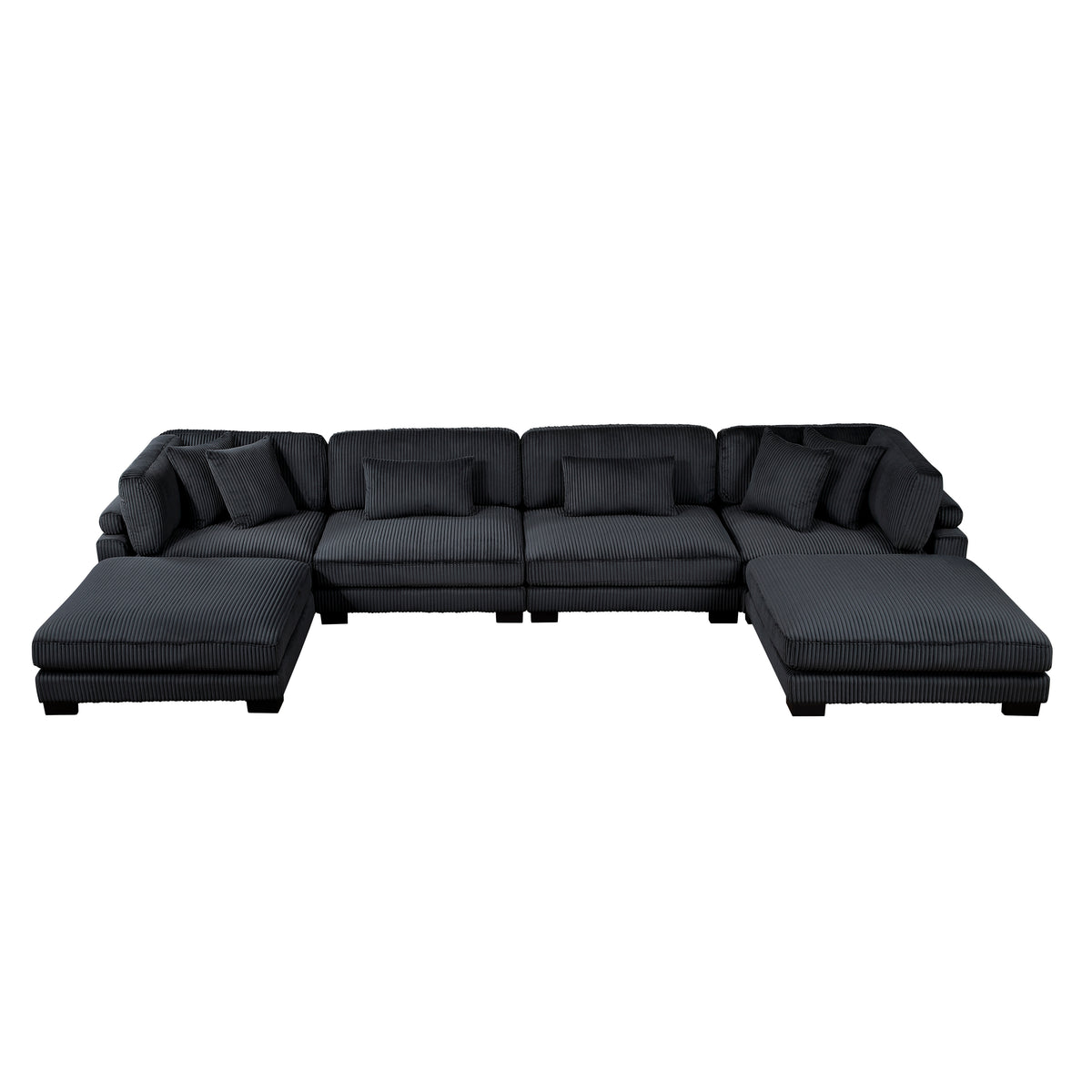 Traverse Black 6-Piece Modular Sectional with Reversible Chaise from Homelegance - Luna Furniture