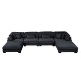 Traverse Black 6-Piece Modular Sectional with Reversible Chaise from Homelegance - Luna Furniture