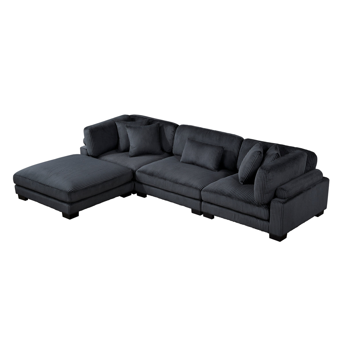 8555BK*4OT (4)4-PIECE MODULAR SECTIONAL WITH OTTOMAN from Homelegance - Luna Furniture