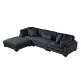 8555BK*4OT (4)4-PIECE MODULAR SECTIONAL WITH OTTOMAN from Homelegance - Luna Furniture