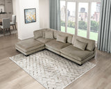 Traverse Taupe Ottoman from Homelegance - Luna Furniture