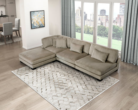Traverse Taupe Armless Chair from Homelegance - Luna Furniture