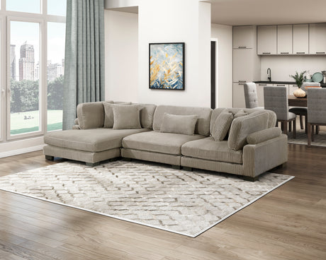 Traverse Taupe Corner Seat from Homelegance - Luna Furniture