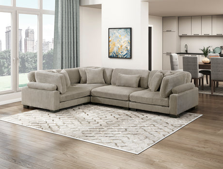 Traverse Taupe Armless Chair from Homelegance - Luna Furniture