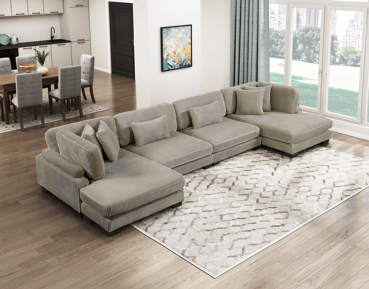 Traverse Taupe Armless Chair from Homelegance - Luna Furniture