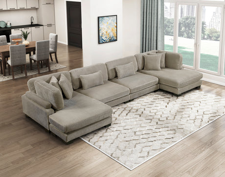 Traverse Taupe Armless Chair from Homelegance - Luna Furniture