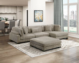 Traverse Taupe Ottoman from Homelegance - Luna Furniture