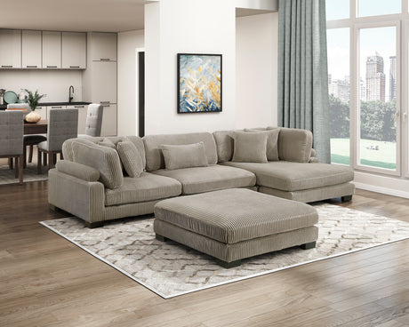Traverse Taupe Corner Seat from Homelegance - Luna Furniture