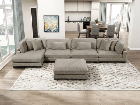Traverse Taupe Ottoman from Homelegance - Luna Furniture