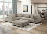 Traverse Taupe Ottoman from Homelegance - Luna Furniture