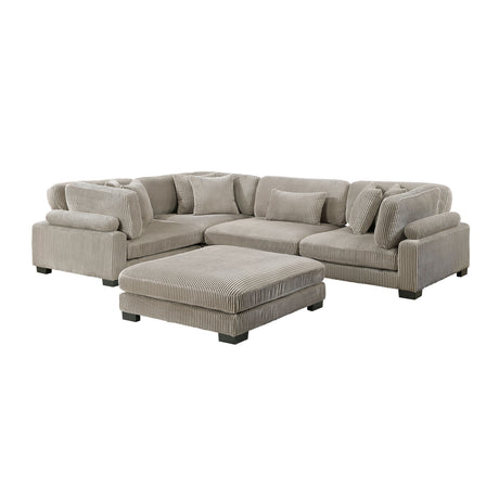 Traverse Taupe Ottoman from Homelegance - Luna Furniture