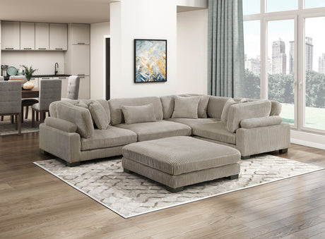 Traverse Taupe Ottoman from Homelegance - Luna Furniture