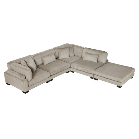 8555GB*5OT (5)5-Piece Modular Sectional with Ottoman from Homelegance - Luna Furniture