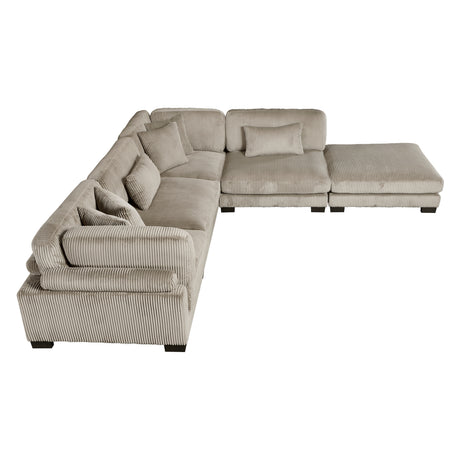 8555GB*5OT (5)5-Piece Modular Sectional with Ottoman from Homelegance - Luna Furniture