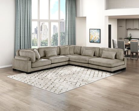 Traverse Taupe Corner Seat from Homelegance - Luna Furniture