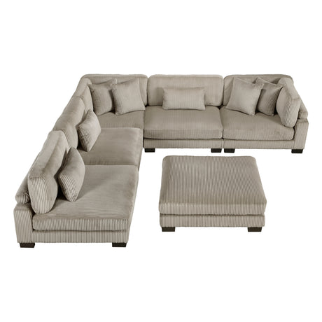 8555GB*6OT (6)6-Piece Modular Sectional with Ottoman from Homelegance - Luna Furniture