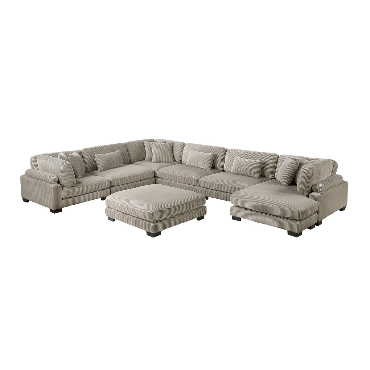 8555GB*2CR3ACVC (6)6-Piece Modular Sectional with Reversible Chaise from Homelegance - Luna Furniture