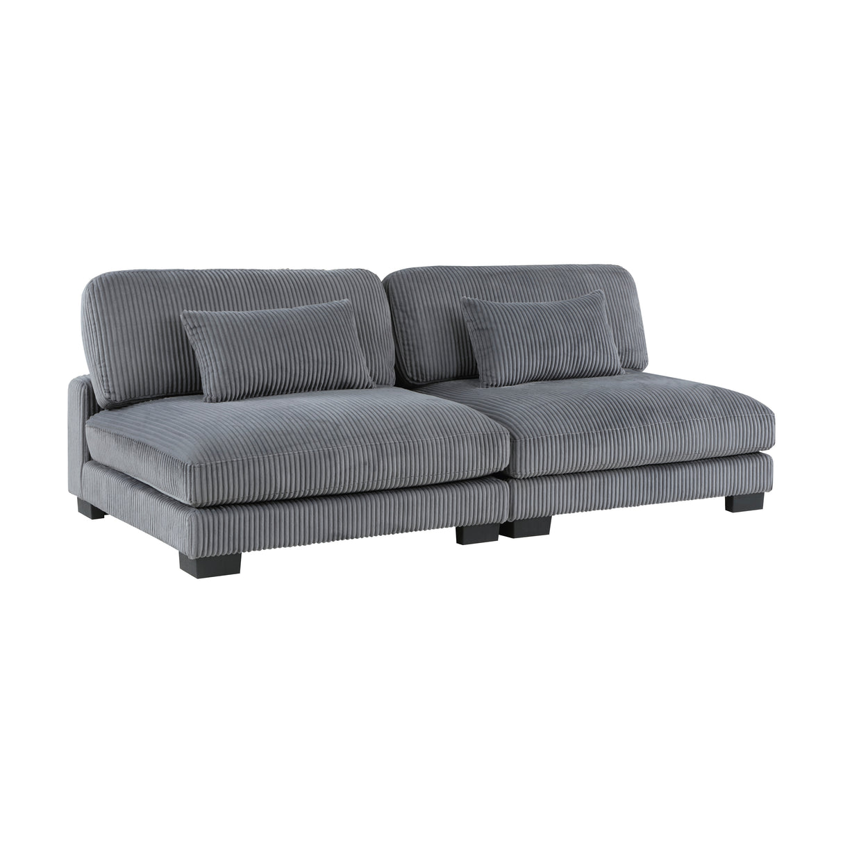 Traverse Gray Corduroy 5-Piece Modular Sectional from Homelegance - Luna Furniture