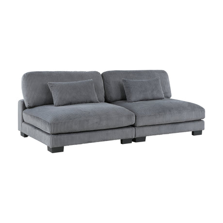 Traverse Gray Corduroy 5-Piece Modular Sectional from Homelegance - Luna Furniture