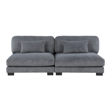 Traverse Gray Corduroy 6-Piece Modular Sectional with Ottoman from Homelegance - Luna Furniture