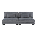 Traverse Gray 6-Piece Corduroy Modular Sectional with Ottoman from Homelegance - Luna Furniture