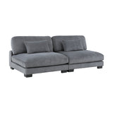 Traverse Gray Corduroy 6-Piece Modular Sectional with Ottoman from Homelegance - Luna Furniture