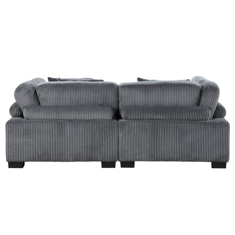Traverse Gray Corduroy 2-Piece Loveseat from Homelegance - Luna Furniture