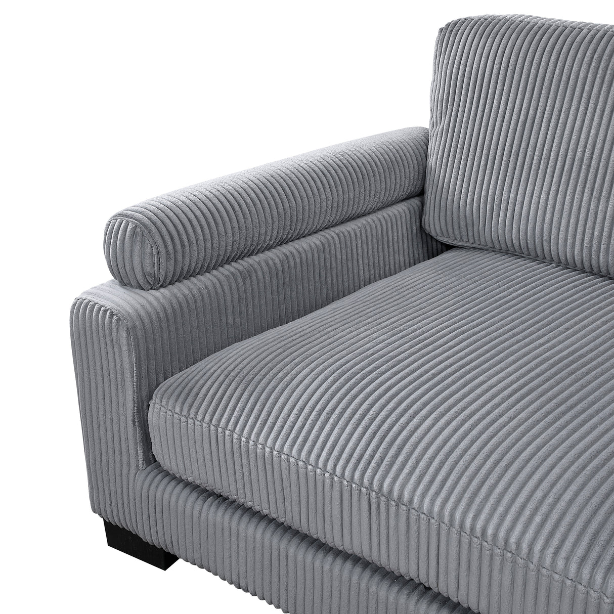 Traverse Gray Corduroy 6-Piece Modular Sectional with Ottoman from Homelegance - Luna Furniture