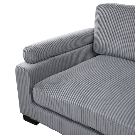 Traverse Gray Corduroy 6-Piece Modular Sectional with Ottoman from Homelegance - Luna Furniture