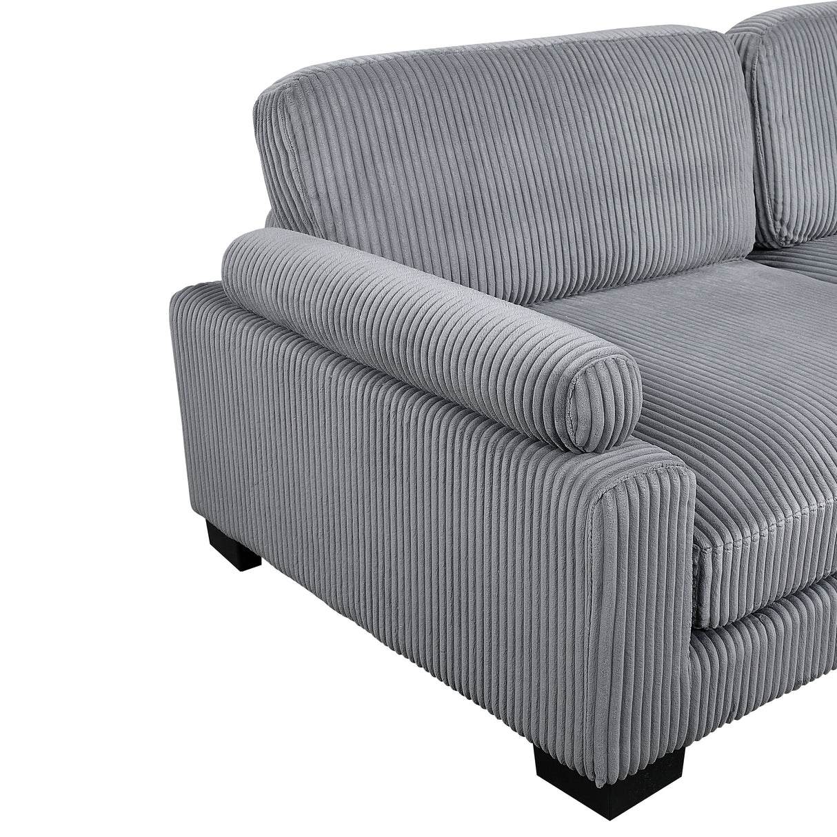 Traverse Gray Corduroy 4-Piece Modular Sectional with Ottoman from Homelegance - Luna Furniture